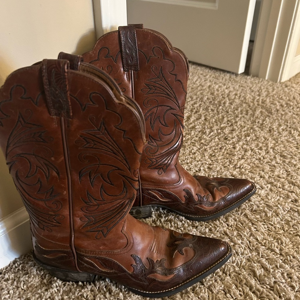 Ariat Brown Leather Cowboy Boots